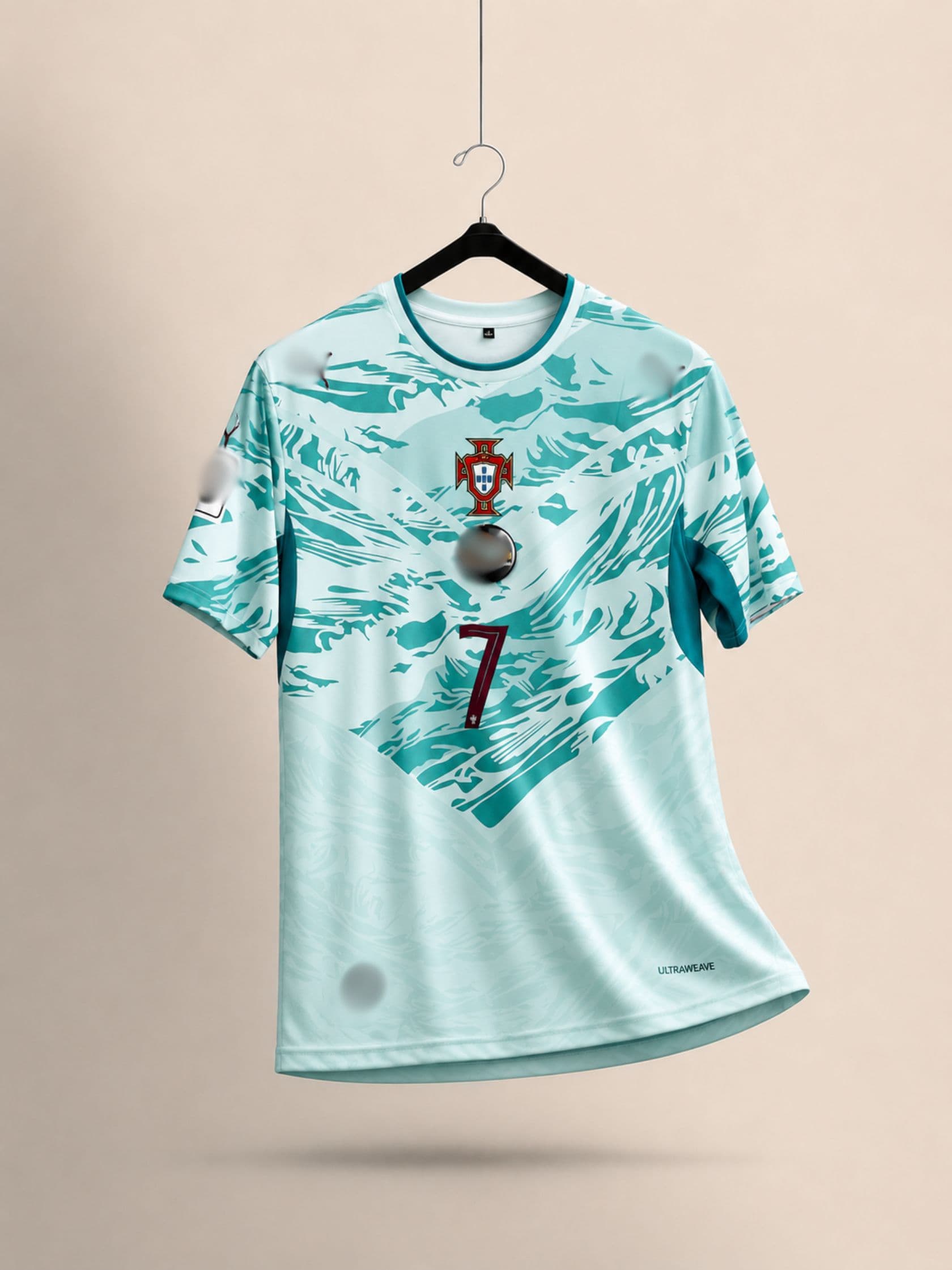 PORTUGAL RONALDO GREEN-WHITE  AWAY SUBLIMATION JERSEY WORLDCUP 2026