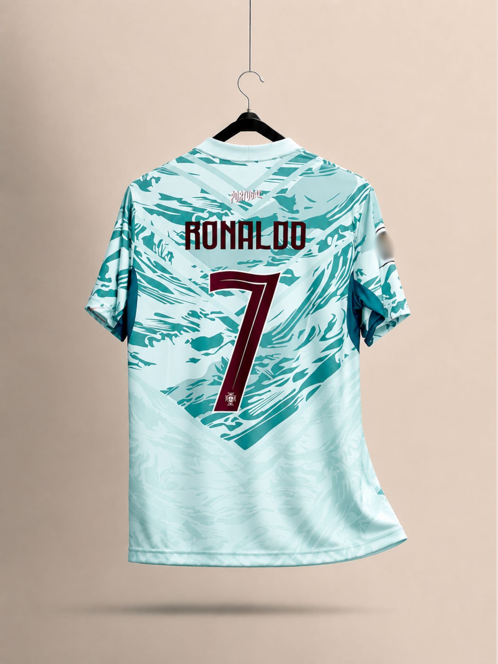 PORTUGAL RONALDO GREEN-WHITE  AWAY SUBLIMATION JERSEY WORLDCUP 2026 alternate view