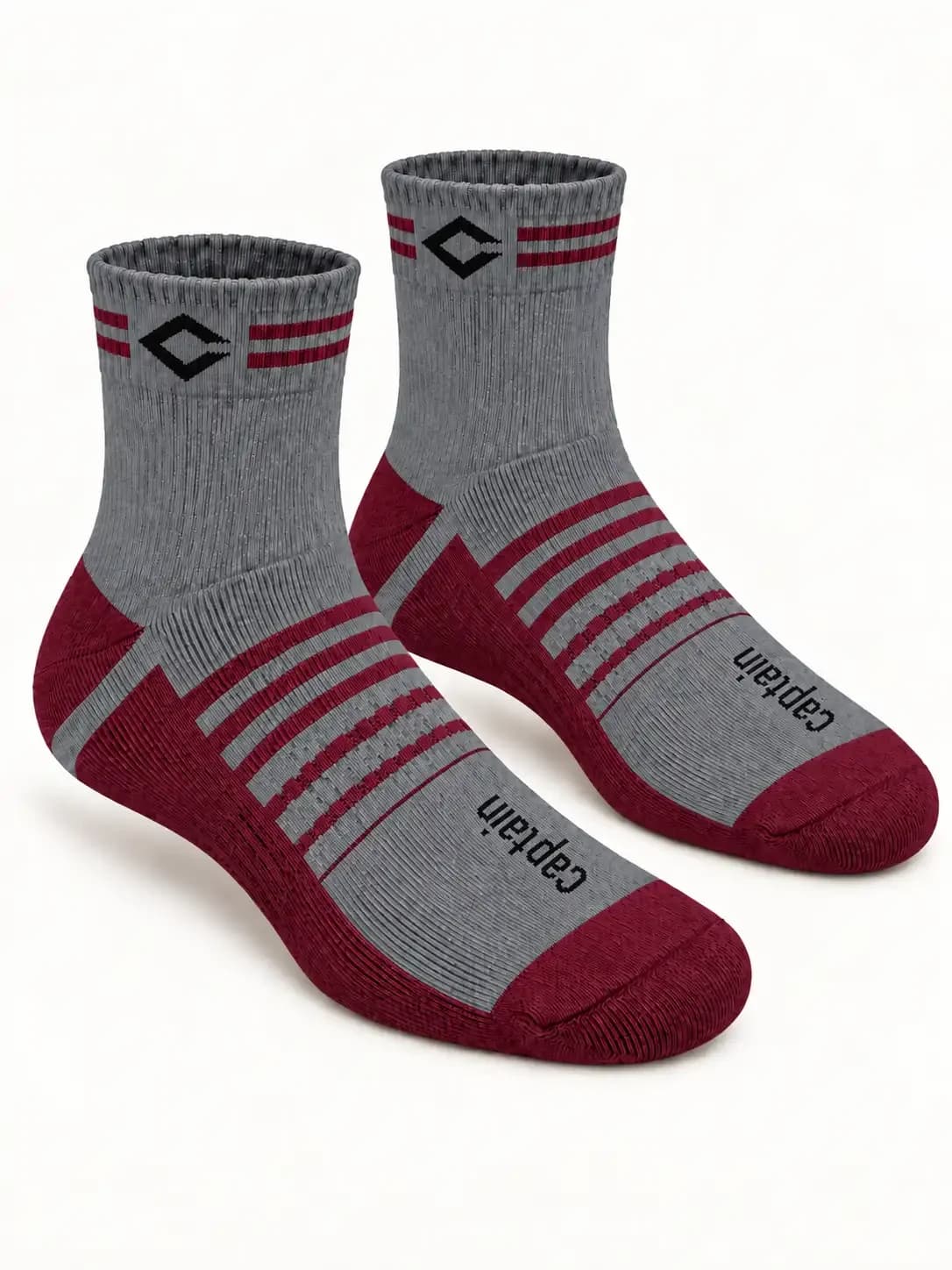 maroon & grey